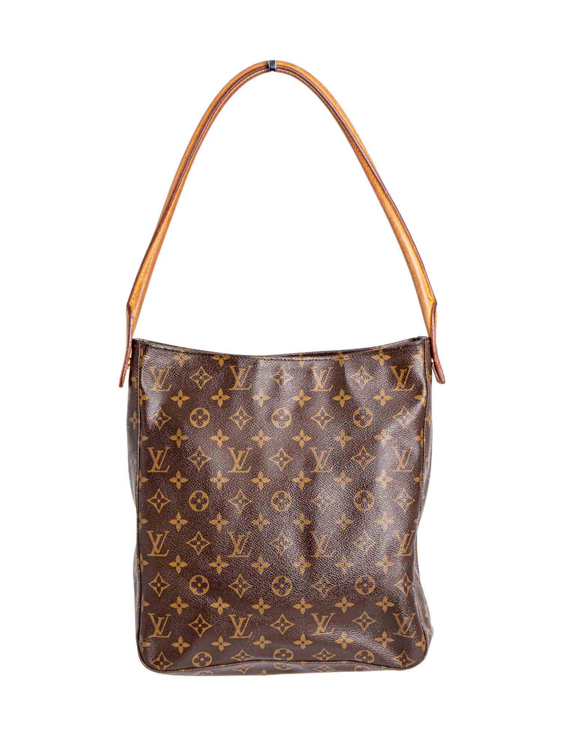 Louis Vuitton Vintage Monogram Hobo Bag Brown-designer resale