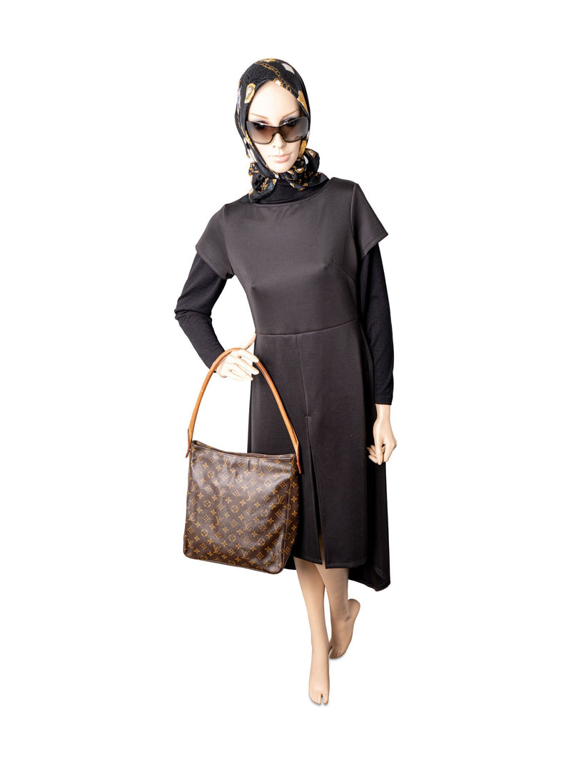 Louis Vuitton Vintage Monogram Hobo Bag Brown-designer resale