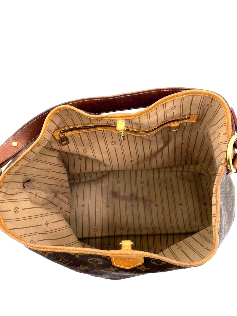 Louis Vuitton Vintage Monogram Hobo Bag Brown-designer resale