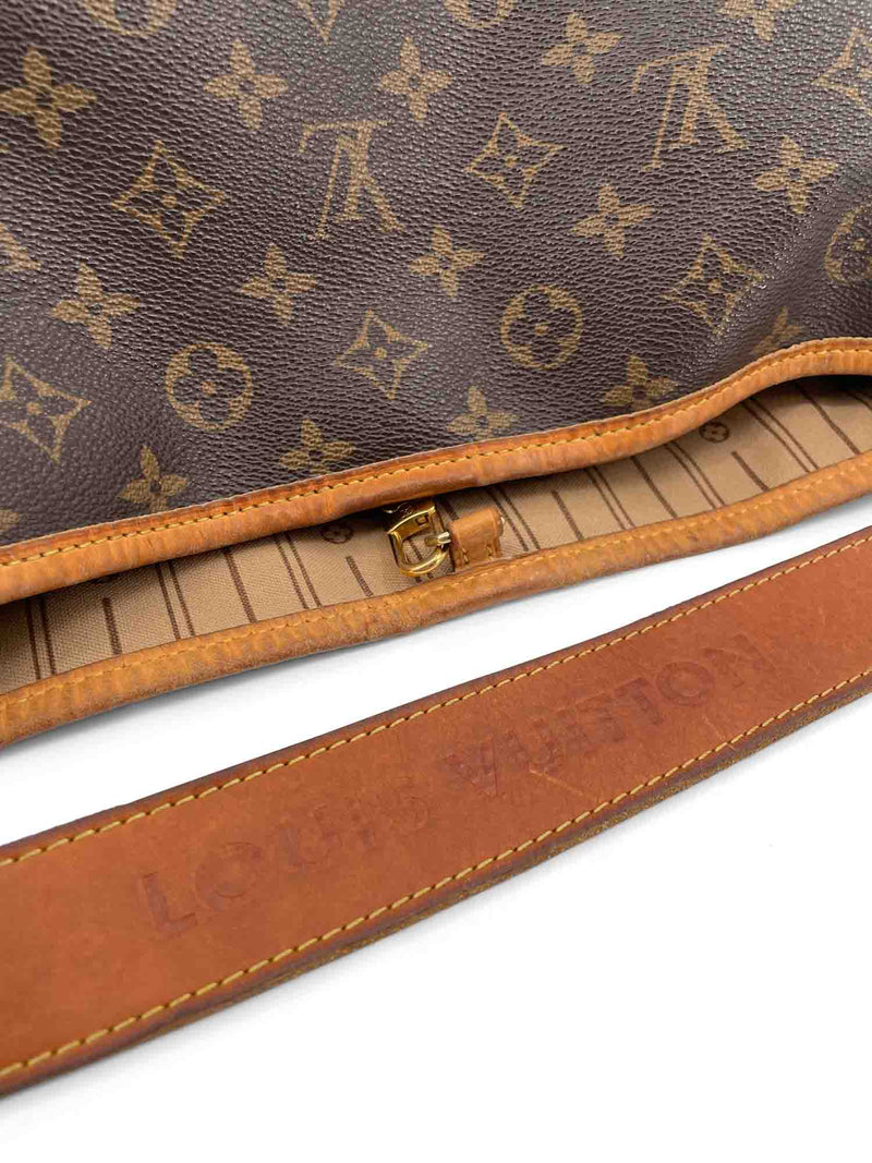 Louis Vuitton Rare Monogram Bagatelle Zip Hobo Bag 862399