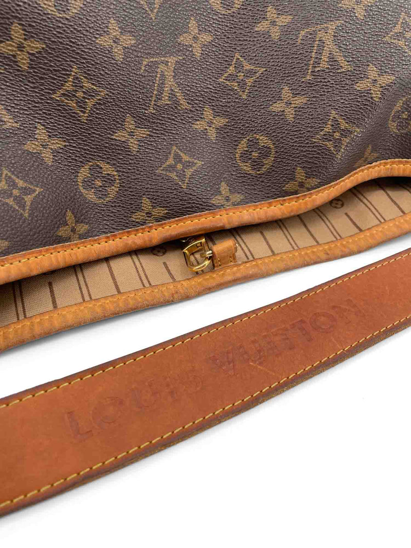 Louis Vuitton Vintage Monogram Hobo Bag Brown-designer resale