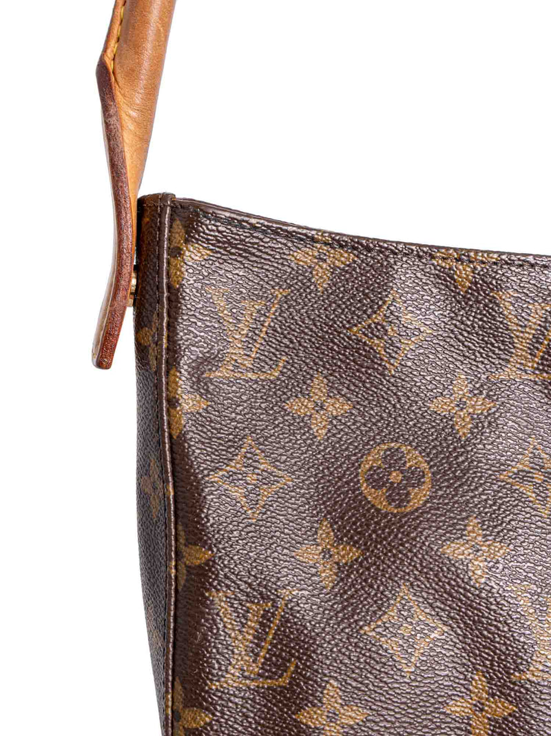 Louis Vuitton Vintage Monogram Hobo Bag Brown-designer resale