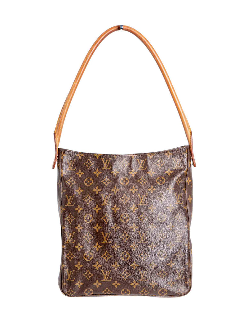 Louis Vuitton Vintage Monogram Hobo Bag Brown-designer resale