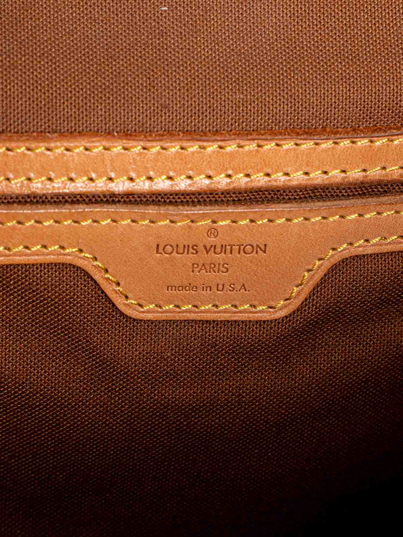 Montsouris vintage cloth backpack Louis Vuitton Brown in Cloth - 19218796