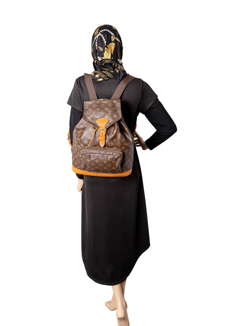Louis Vuitton Vintage Monogram Montsouris Backpack Brown Louis Vuitton Vintage Monogram Montsouris Backpack Brown