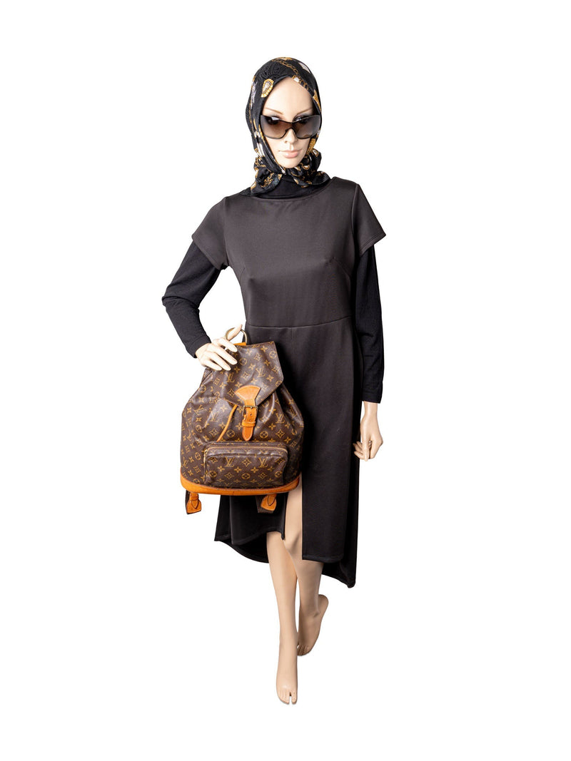 Louis Vuitton Backpack Vintage Montsouris Brown Cloth ref.1008052