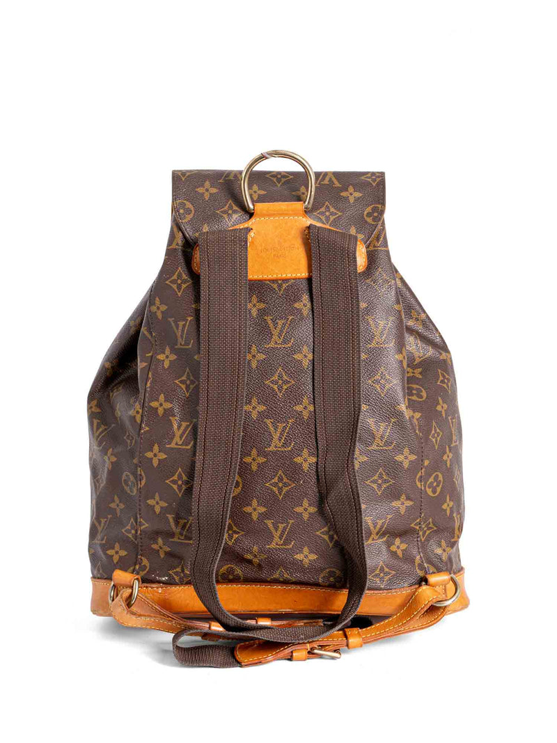 Montsouris vintage leather backpack Louis Vuitton Brown in Leather -  36007649