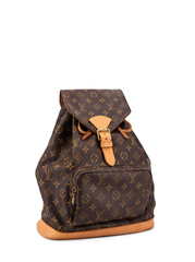 Montsouris vintage cloth backpack Louis Vuitton Brown in Cloth - 36840040