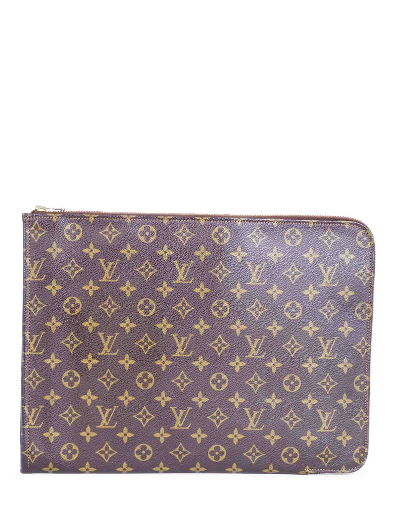 Louis Vuitton Vintage Monogram Portfolio Bag Brown-designer resale