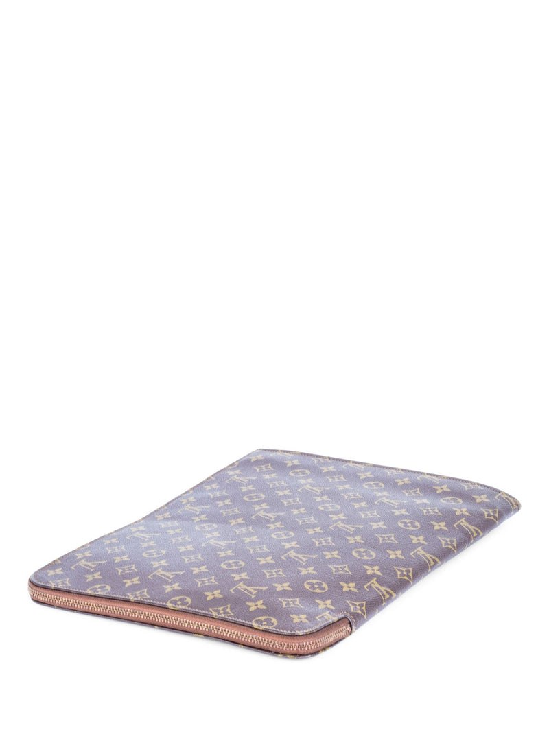 Louis Vuitton Brown Monogram Poche Documents Portfolio Cloth ref