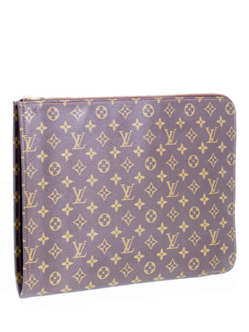 Louis Vuitton Vintage Monogram Portfolio Bag Brown-designer resale