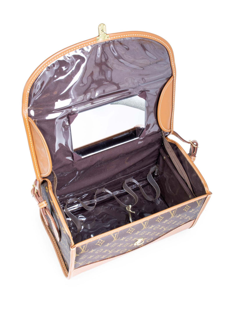 Louis Vuitton Vintage Monogram Travel Trunk Bag Brown-designer resale