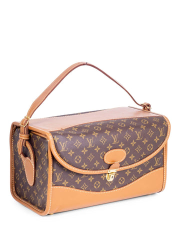 Louis Vuitton Vintage Monogram Travel Trunk Bag Brown-designer resale