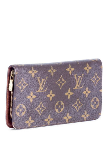 Louis Vuitton Vintage Monogram Zip Around Wallet Brown-designer resale