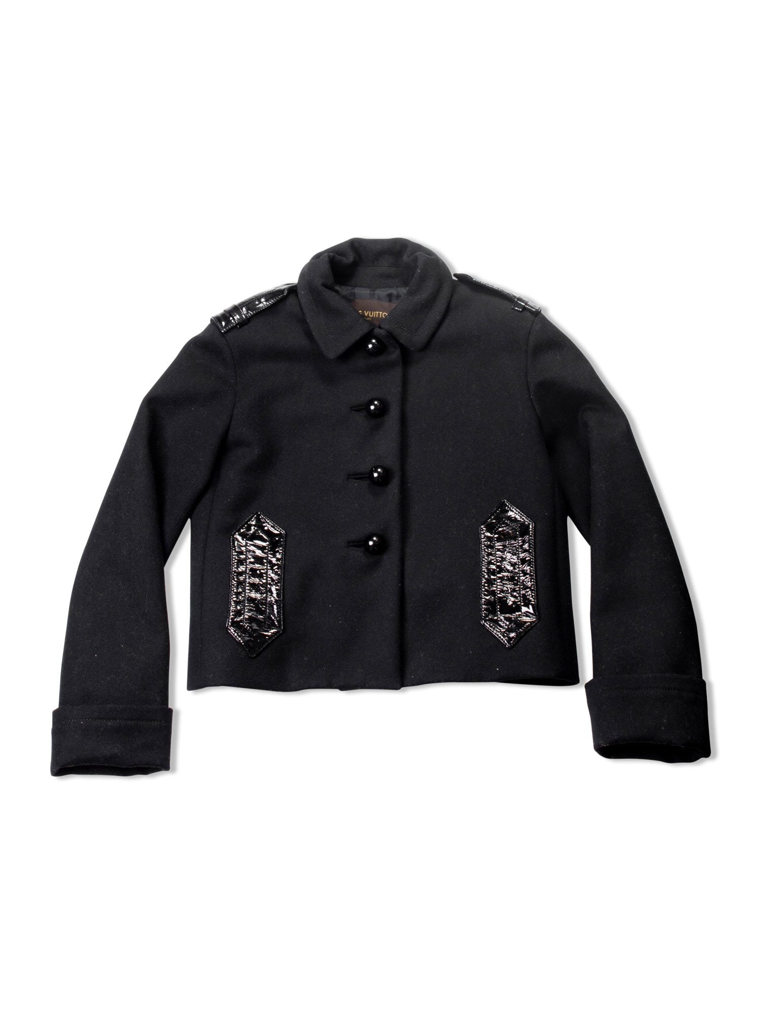 Louis Vuitton Wool Jacket Black-designer resale