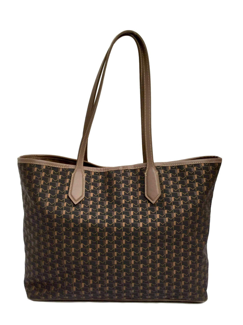 M Monogram Classic Tote Bag Brown Leather-designer resale