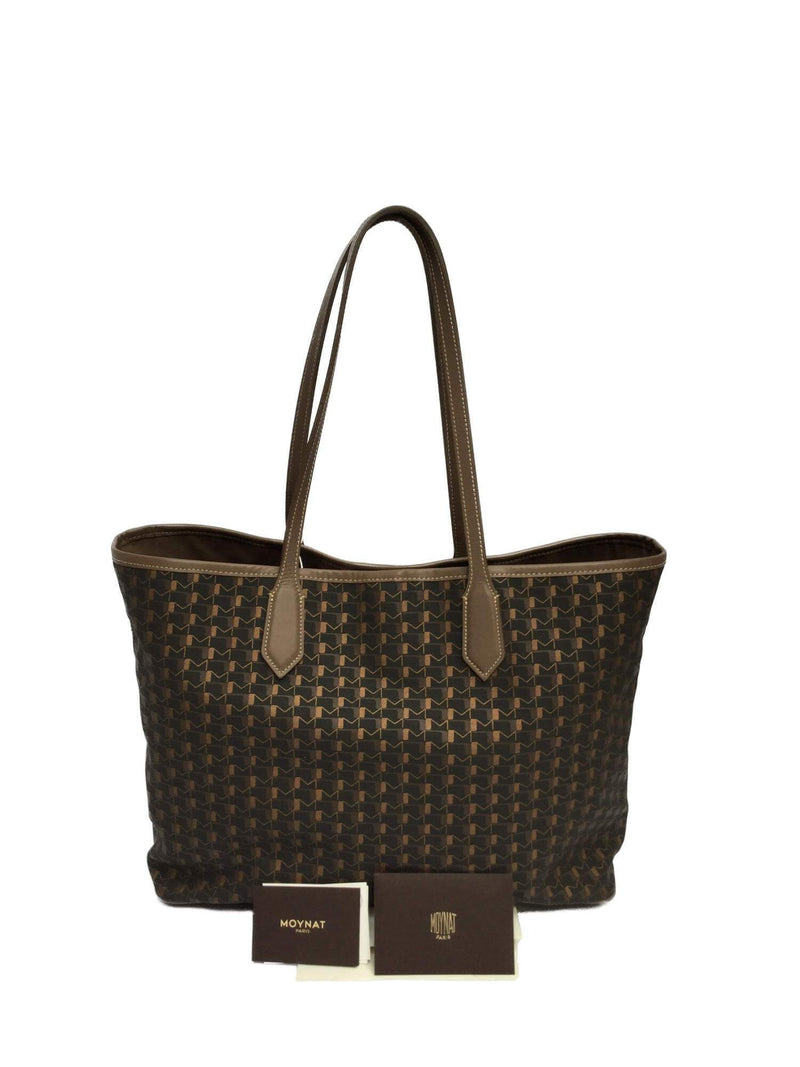 M Monogram Classic Tote Bag Brown Leather-designer resale