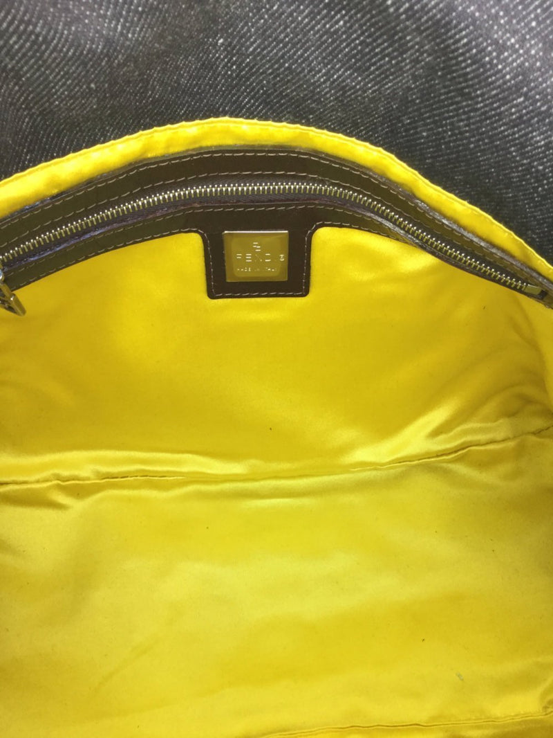 Mama Dark Blue Beaded Denim Shoulder Bag Silver Hardware-designer resale