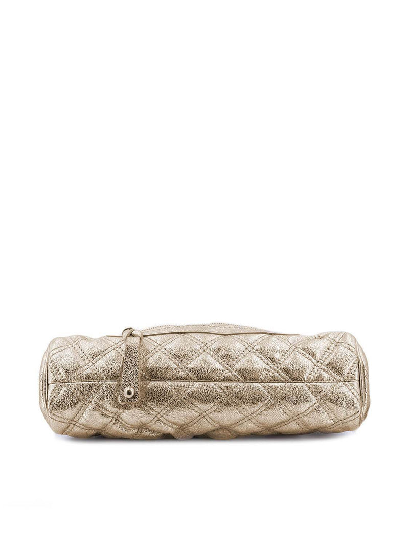 Marc Jacobs Quilted Leather Little Stam Bag Gold-designer resale