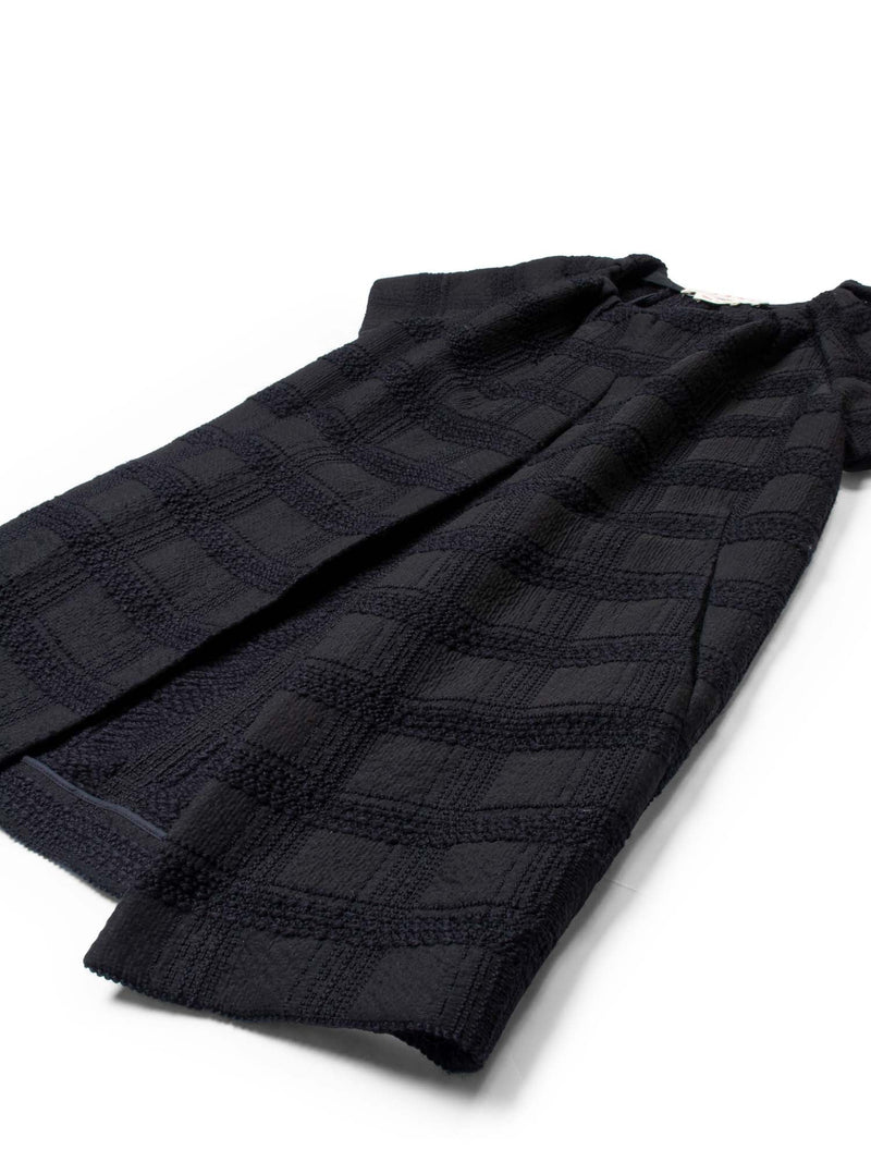 Marni Tweed Short Balloon Sleeve Coat Black-designer resale