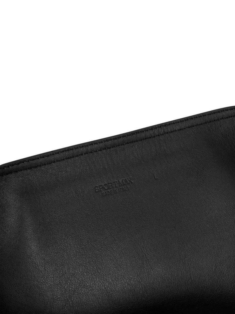 Max Mara Sportmax Leather Belt Bag Black-designer resale