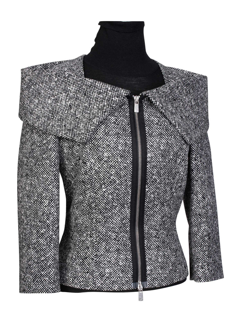 Micheal Kors Tweed Audrey Hepburn Jacket Grey-designer resale