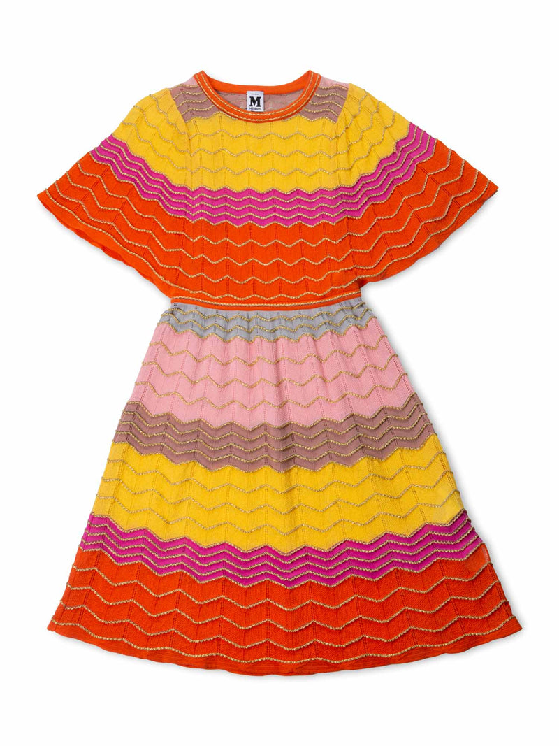 Missoni Knit A-Line Midi Dress Multicolor-designer resale