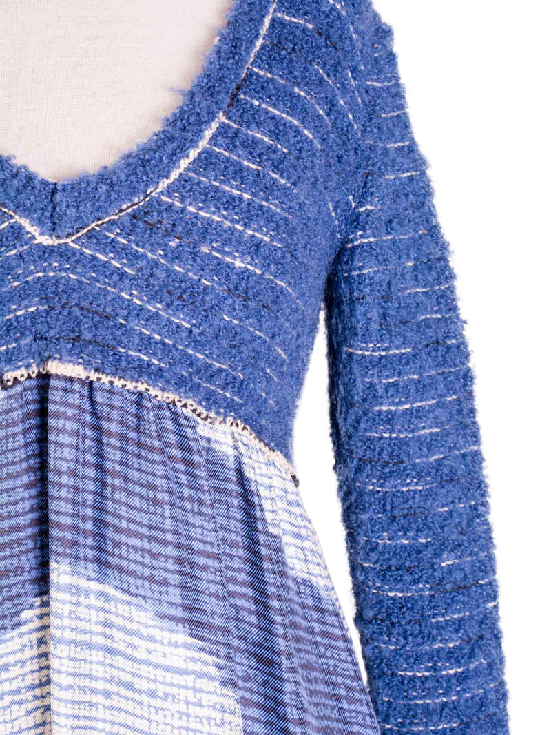 Missoni Silk Cashmere Mini Dress Blue Missoni Silk Cashmere Mini Dress Blue