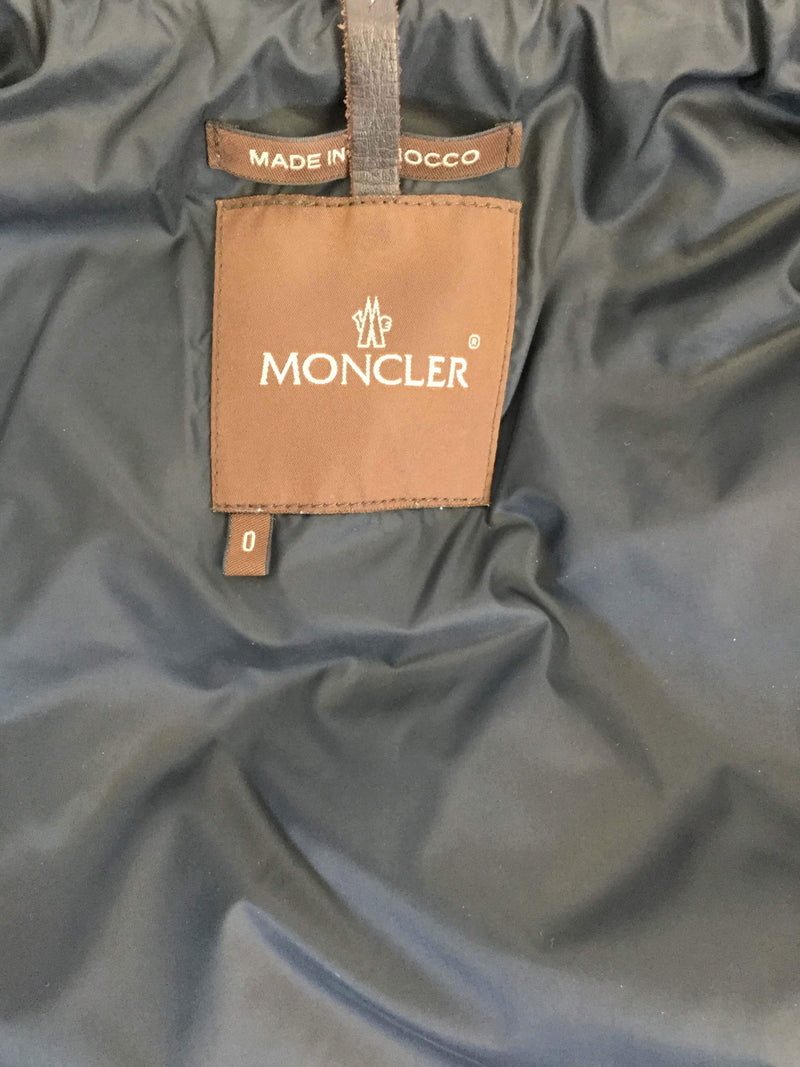 Moncler Fitted Goose Down Puffer Jacket Black-designer resale