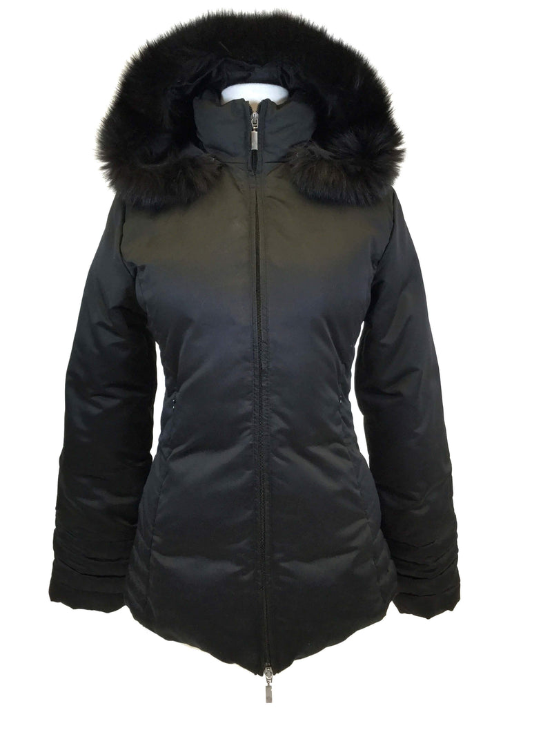 Moncler Fitted Goose Down Puffer Jacket Black-designer resale