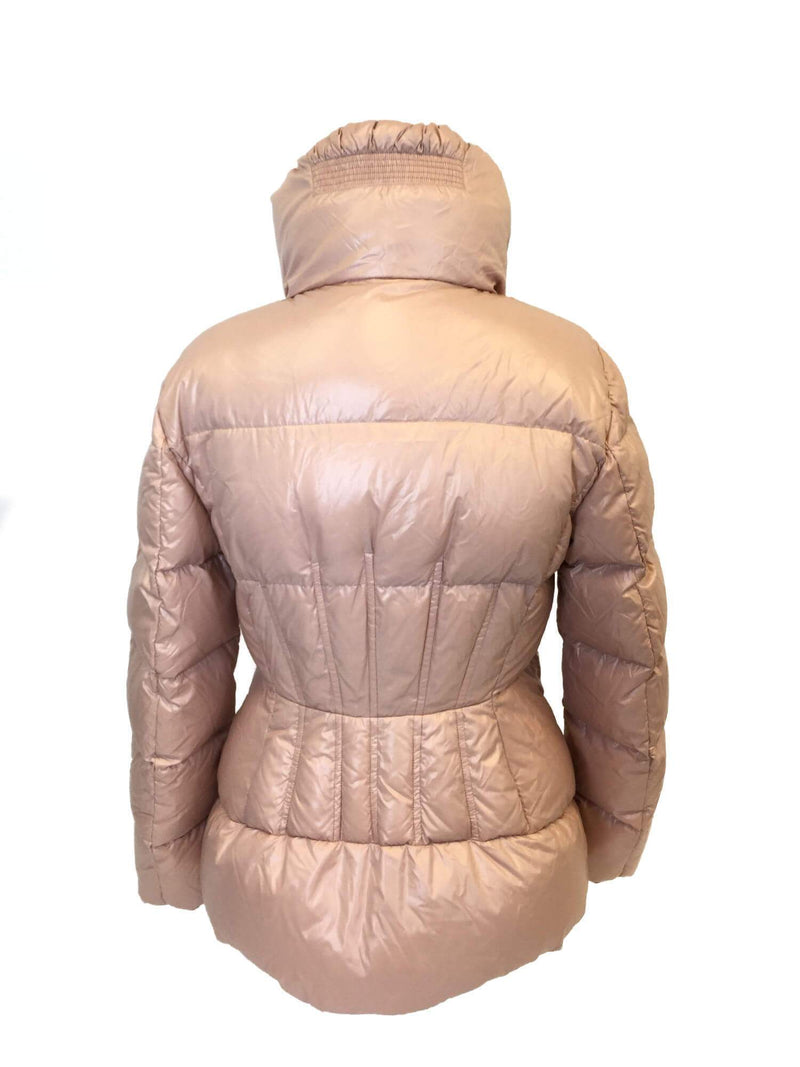 Moncler Fitted Quilted Down Puffer Jacket Pink-designer resale