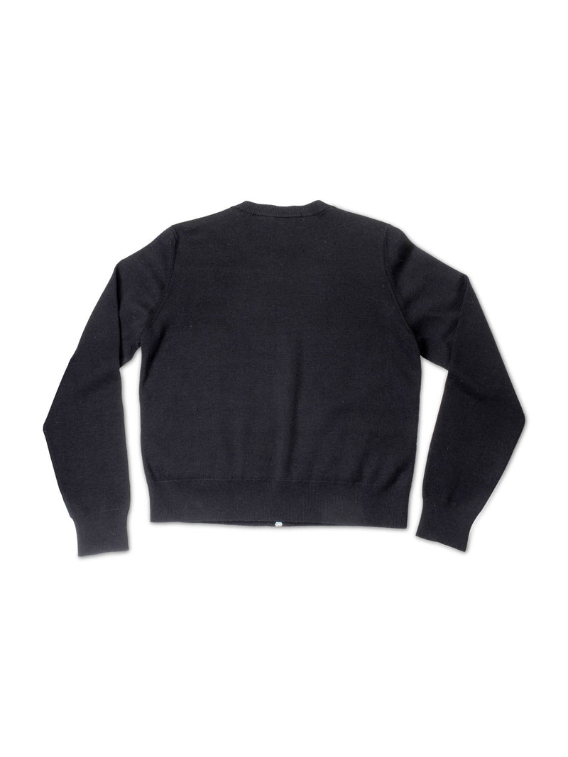 Moncler Quilted Down Wool Jacket Black-designer resale