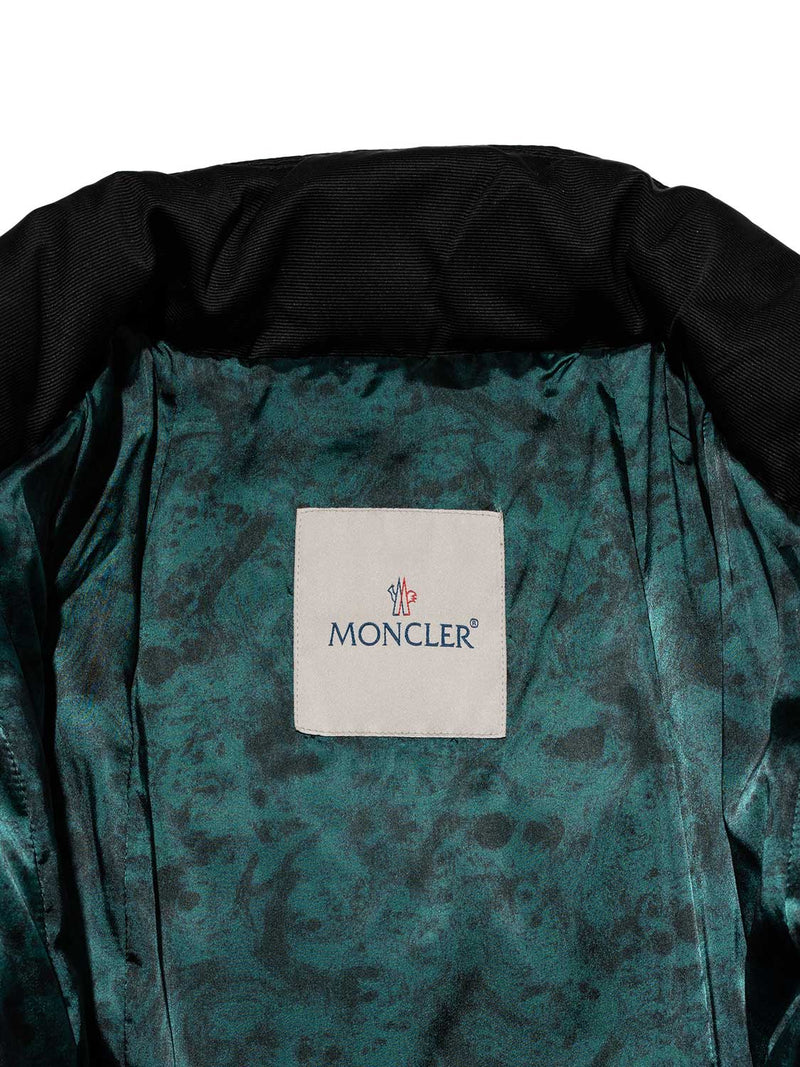 Moncler Runway Fitted Down Puffer Coat Black-designer resale