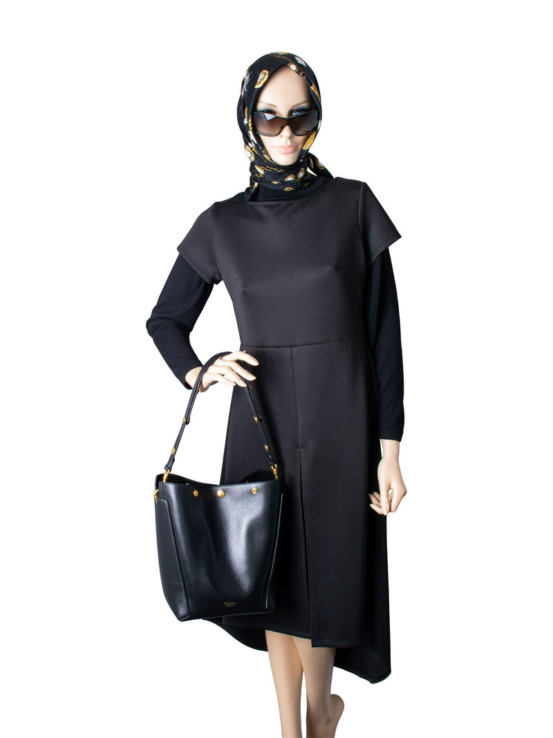 Mulberry Leather Bucket Bag Black-designer resale