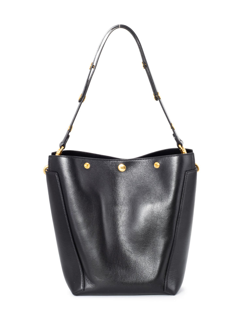 Mulberry Leather Bucket Bag Black-designer resale
