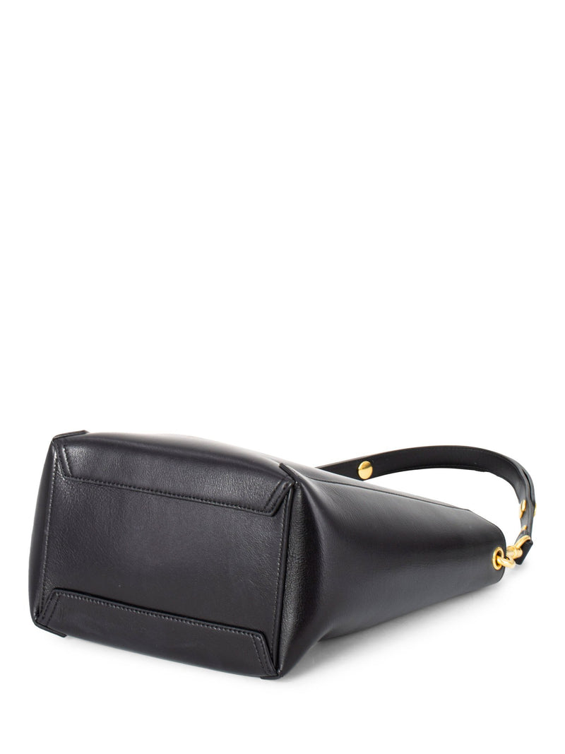 Mulberry Leather Bucket Bag Black-designer resale