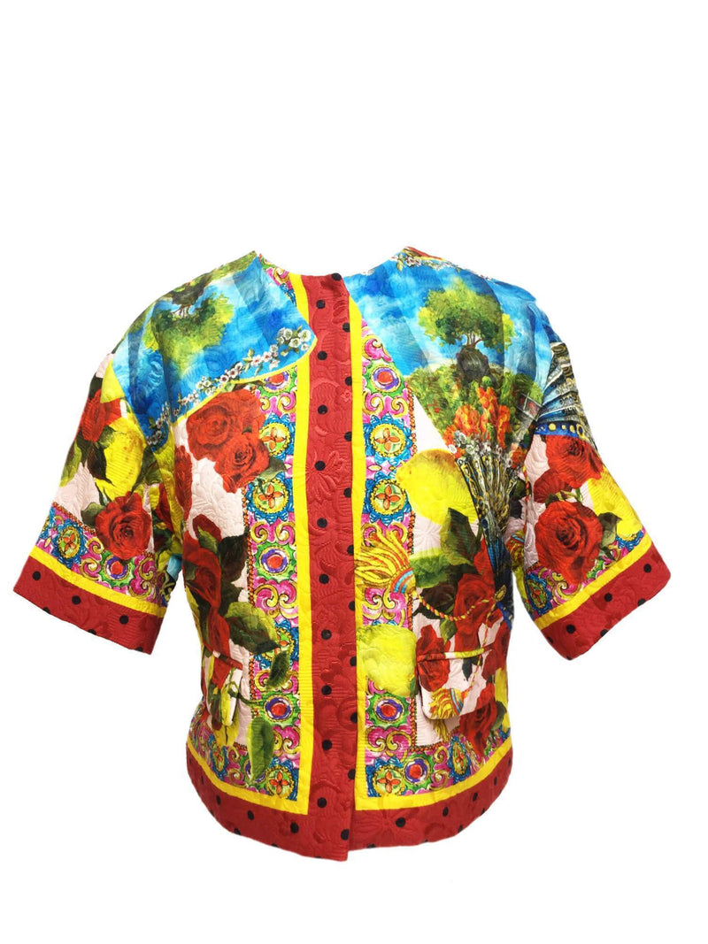 Multi-color Floral Brocade Jacket-designer resale