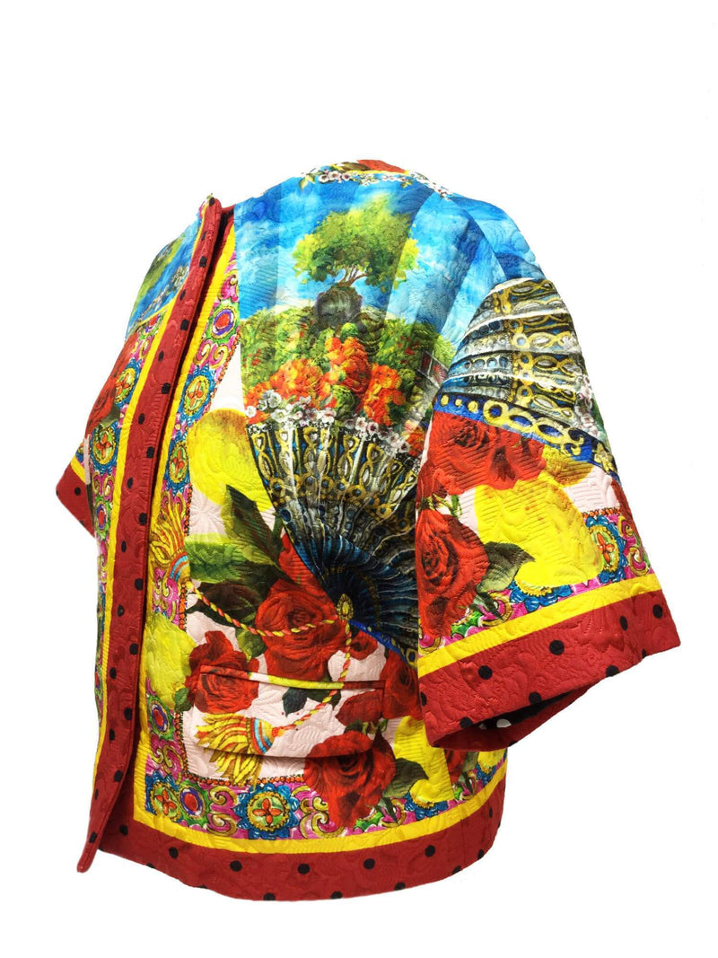 Multi-color Floral Brocade Jacket-designer resale
