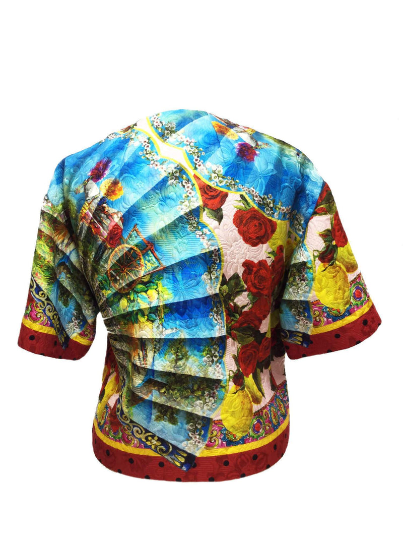 Multi-color Floral Brocade Jacket-designer resale