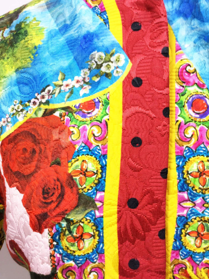 Multi-color Floral Brocade Jacket-designer resale
