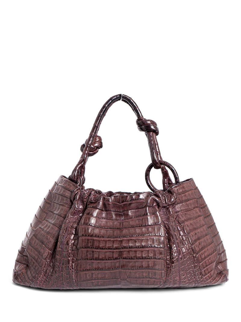 Nancy Gonzalez Matte Crocodile Shopper Bag Brown-designer resale