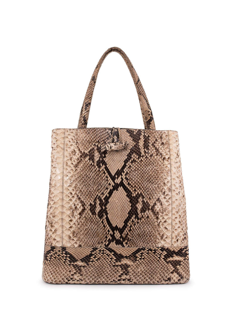 Nancy Gonzalez Python Bag Natural-designer resale