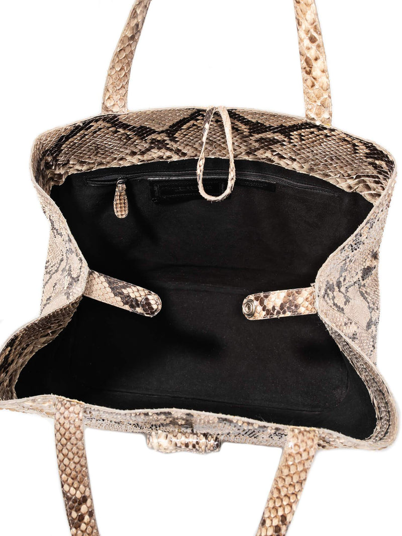 Nancy Gonzalez Python Bag Natural-designer resale