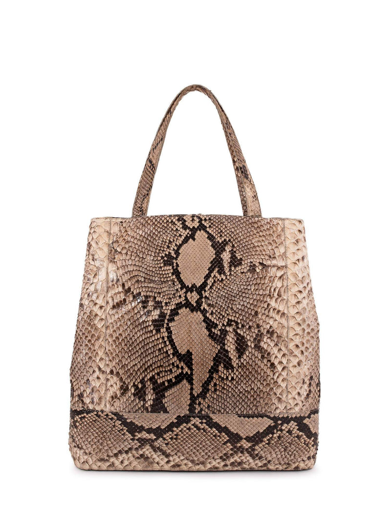 Nancy Gonzalez Python Bag Natural-designer resale