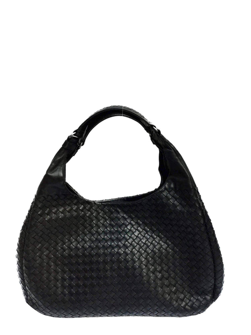 Nappa Intrecciato Large Campana Hobo Bag Black-designer resale