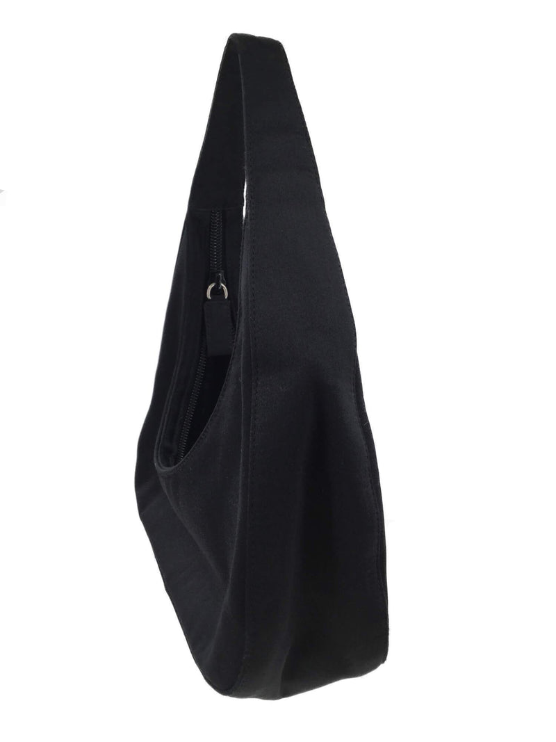 Nylon Mini Tessuto Hobo Bag Black-designer resale