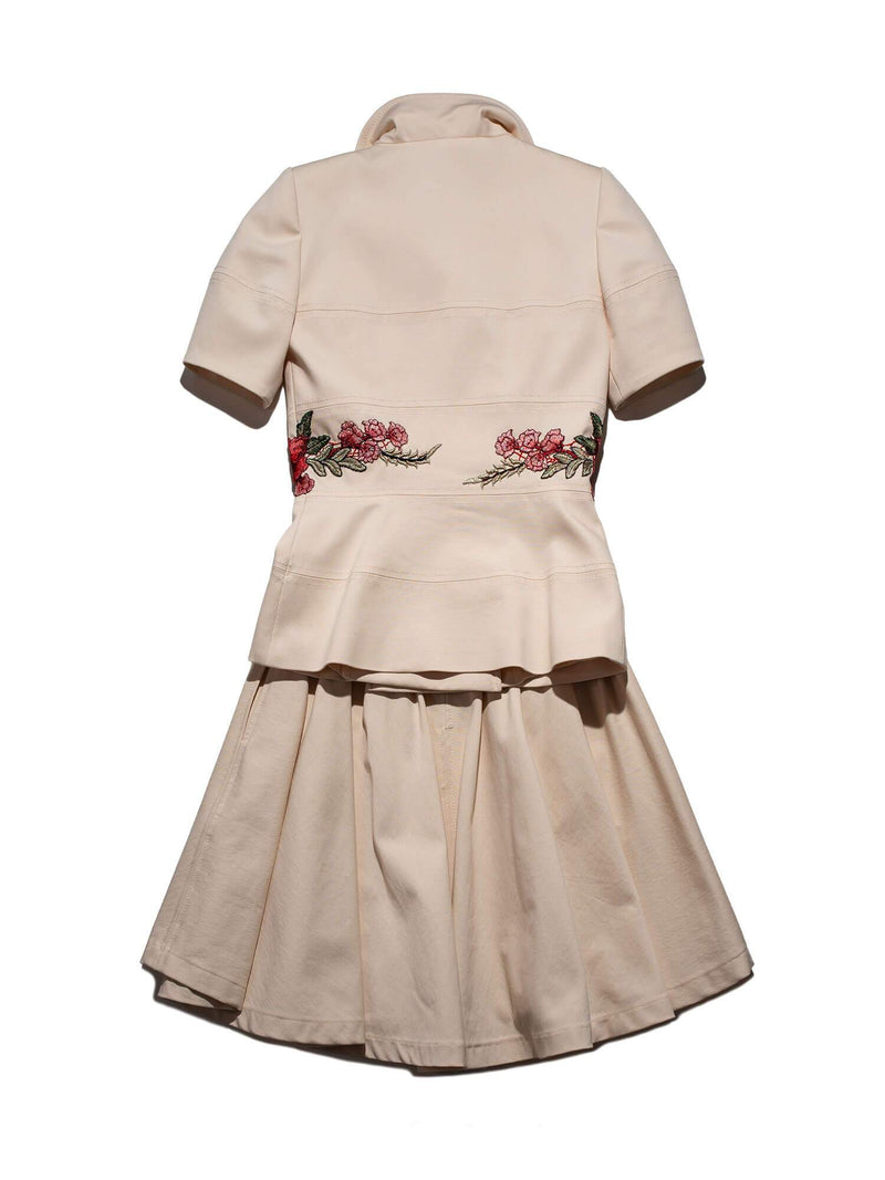 Oscar De La Renta Skirt Suit Set Beige-designer resale