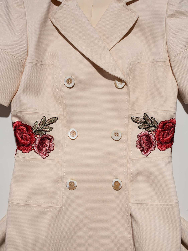Oscar De La Renta Skirt Suit Set Beige-designer resale
