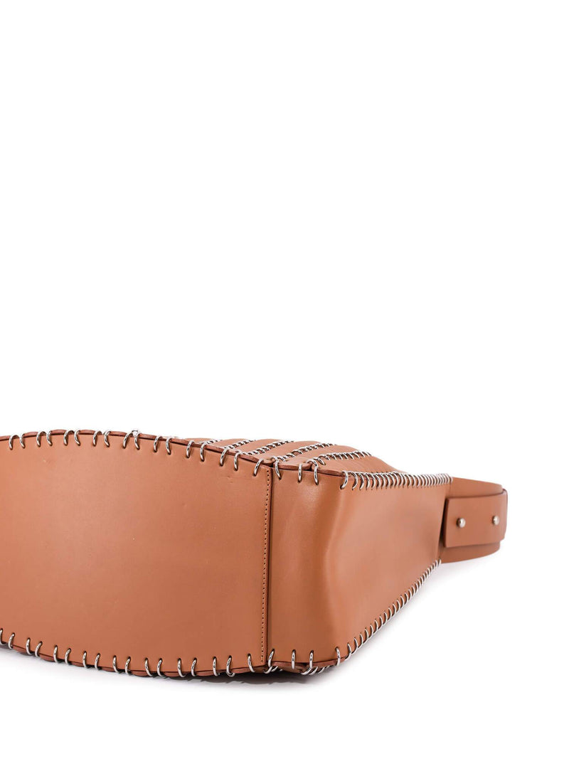 Paco Rabanne Leather Iconic 1969 Shoulder Bag Brown-designer resale