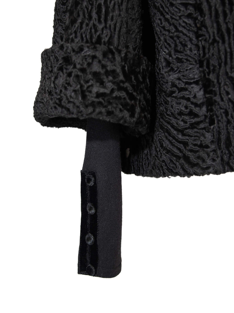 Persian Lamb Fur Jacket Black-designer resale
